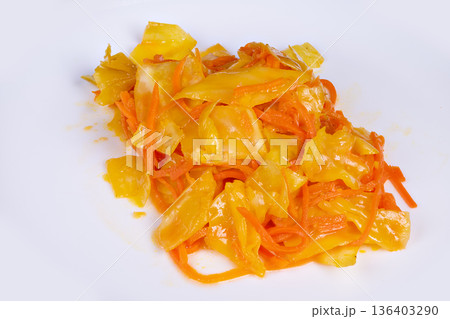 Freshly prepared vibrant vegetable arrangement captured clearly. Brightly illuminated vegetables arranged neatly on pristine background suitable for marketing and menus Freshly prepared vibrant vegetable arrangement captured clearly. Brightly illuminated vegetables arranged neatly on pristine background suitable for marketing and menus 136403290