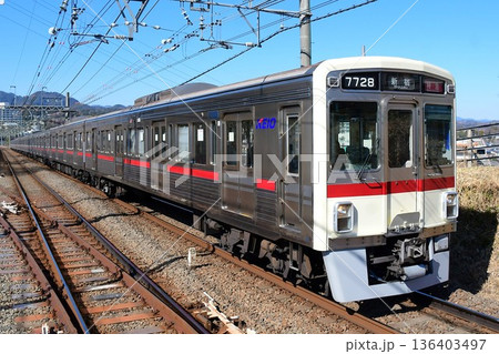 京王7000系7728F復刻臙脂帯 京王7000系7728F復刻臙脂帯 136403497