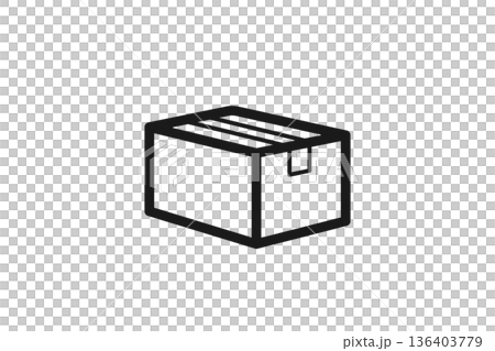 移動紙箱線圖標 移動紙箱線圖標 136403779