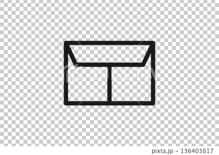 閉じた封筒の線画メールアイコン 136403817