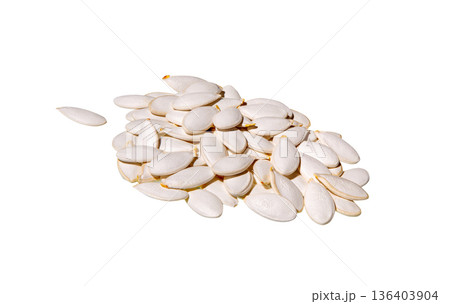 Pumpkin seed, isolated on white 136403904