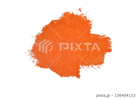 Orange spot of watercolor paint. Orange spot of watercolor paint. 136404133