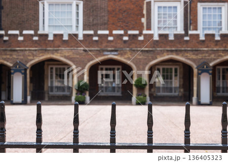 Red brick Tudor architecture of St James's Palace. London, UK, 8 June 2024 Red brick Tudor architecture of St James's Palace. London, UK, 8 June 2024 136405323