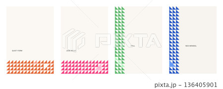 Neo Minimal Bauhaus Inspired A4 Print Frame Templates 136405901