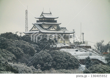 小牧山城の冬景色 小牧山城の冬景色 136405932