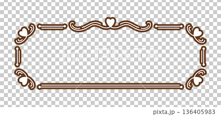 ハートのエレガントなフレーム 136405983