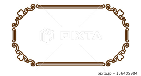 ハートのエレガントなフレーム 136405984