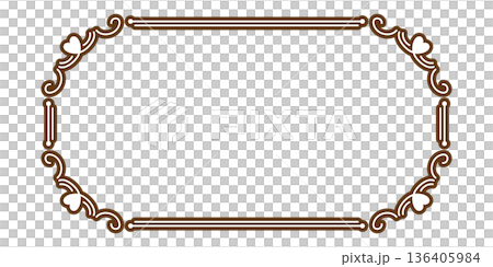 ハートのエレガントなフレーム 136405984