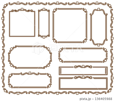 ハートのエレガントなフレーム 136405988