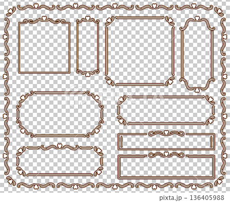 優雅的心形邊框 優雅的心形邊框 136405988