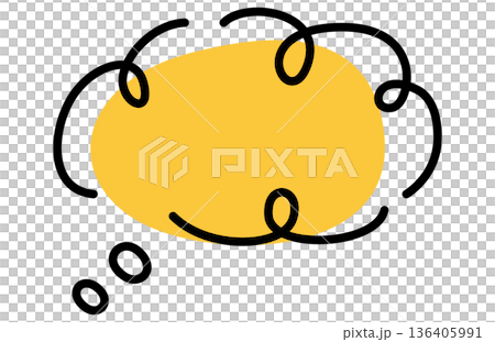 可愛的手繪對話框素材 可愛的手繪對話框素材 136405991