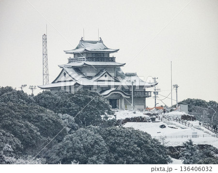 小牧山城の冬景色 小牧山城の冬景色 136406032