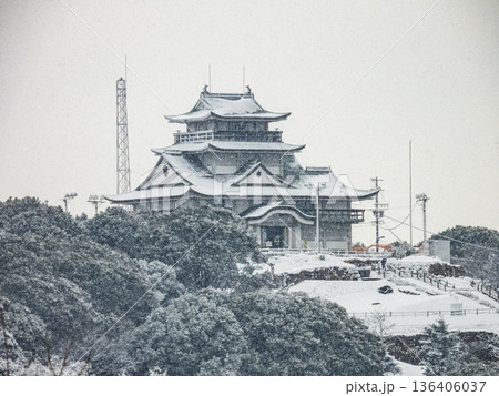 小牧山城の冬景色 136406037