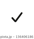 Check mark vector icons. Checklist icon symbol isolated 136406186