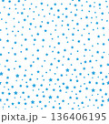 Star pattern. Seamless vector background - blue, gray and white five-pointed stars on white backdrop 136406195