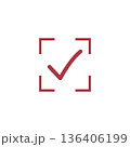 Check mark icon. Check mark vector. Checkbox sign checked. Approved symbol. Isolated v check mark icon. modern simple, Editable. 136406199