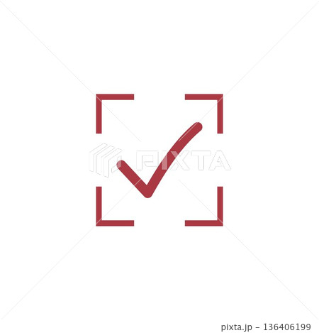 Check mark icon. Check mark vector. Checkbox sign checked. Approved symbol. Isolated v check mark icon. modern simple, Editable. 136406199