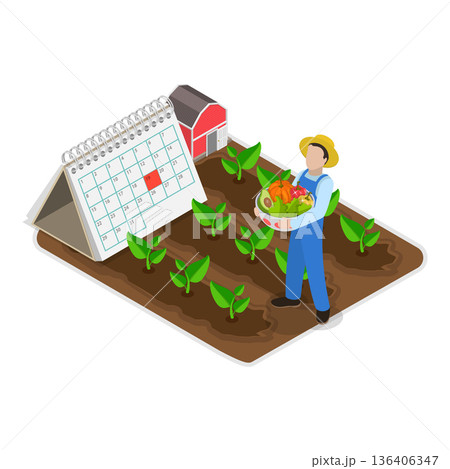 3D Isometric Flat Vector Illustration of Rainwater Harvesting, Conservation And Rehabilitation Farming System Concept. Item 2 3D Isometric Flat Vector Illustration of Rainwater Harvesting, Conservation And Rehabilitation Farming System Concept. Item 2 136406347