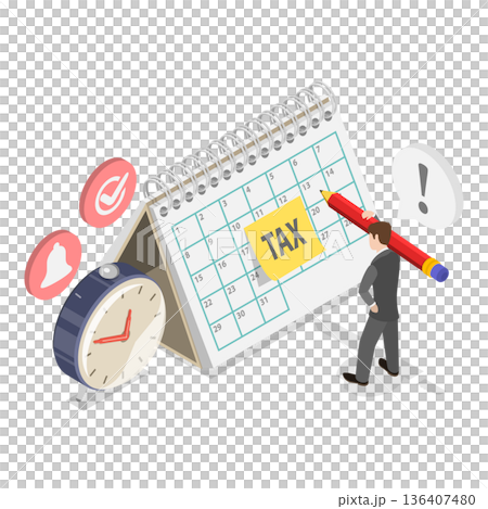 3D Isometric Flat Illustration of Tech and Accounting. Item 2 3D Isometric Flat Illustration of Tech and Accounting. Item 2 136407480