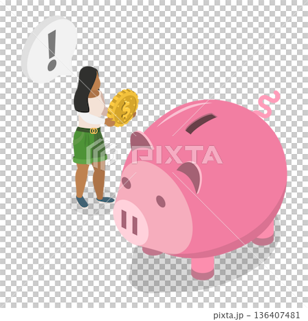 3D Isometric Flat Illustration of Tech and Accounting. Item 1 3D Isometric Flat Illustration of Tech and Accounting. Item 1 136407481