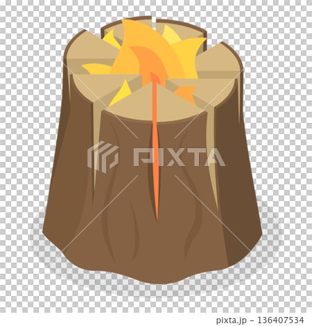3D Isometric Flat Set of Bonfires. Item 3 3D Isometric Flat Set of Bonfires. Item 3 136407534