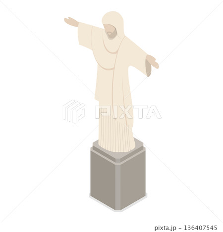 3D Isometric Flat  Illustration of Brazil. Item 2 136407545