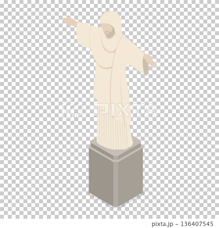 3D Isometric Flat  Illustration of Brazil. Item 2 136407545
