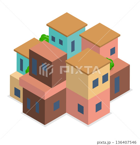3D Isometric Flat  Illustration of Brazil. Item 1 136407546