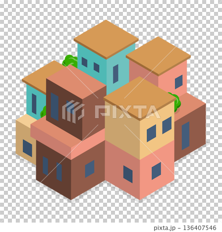 3D Isometric Flat  Illustration of Brazil. Item 1 136407546