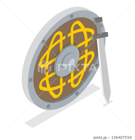 3D Isometric Flat  Illustration of Greece. Item 7 136407550