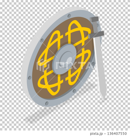 3D Isometric Flat  Illustration of Greece. Item 7 136407550