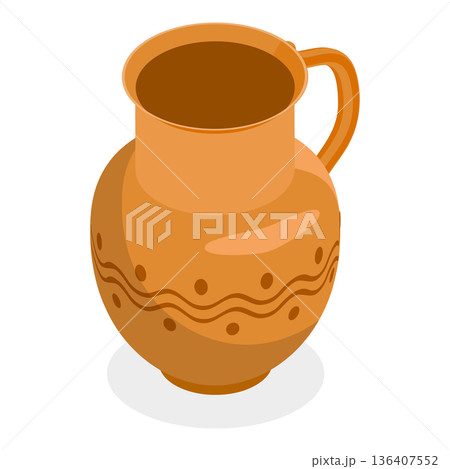 3D Isometric Flat  Illustration of Greece. Item 5 136407552