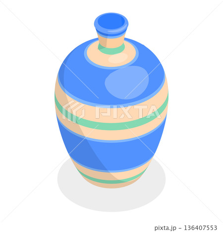 3D Isometric Flat  Illustration of Greece. Item 4 136407553