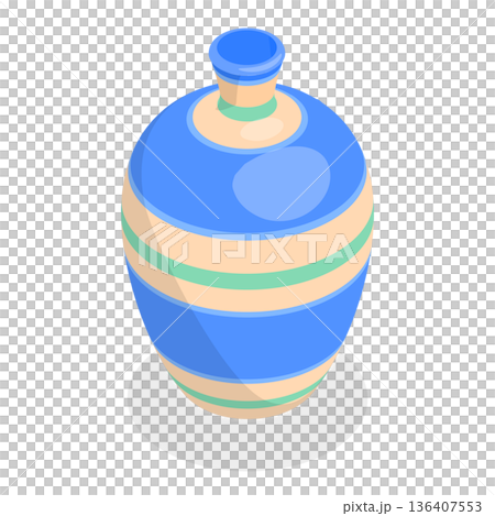 3D Isometric Flat  Illustration of Greece. Item 4 136407553