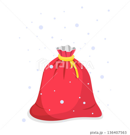 3D Isometric Flat Illustration of Christmas Sack. Item 1 3D Isometric Flat Illustration of Christmas Sack. Item 1 136407563