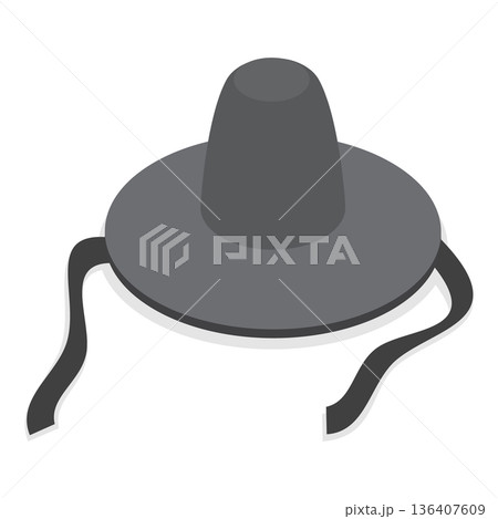 3D Isometric Flat  Illustration of South Korea National Symbols. Item 4 136407609