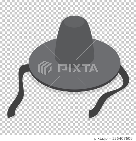 3D Isometric Flat  Illustration of South Korea National Symbols. Item 4 136407609