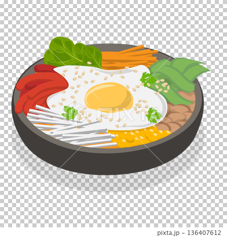 3D Isometric Flat Illustration of South Korea National Symbols. Item 1 3D Isometric Flat Illustration of South Korea National Symbols. Item 1 136407612