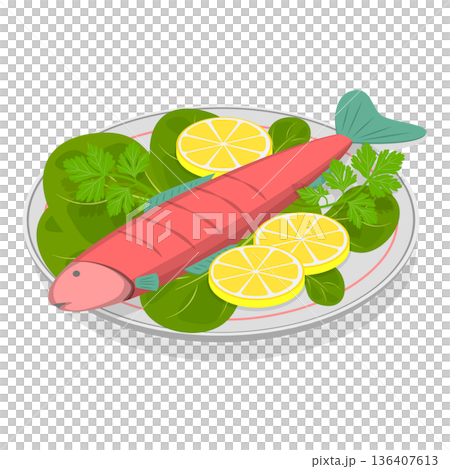 3D Isometric Flat Illustration of Croatia National Symbols. Item 6 3D Isometric Flat Illustration of Croatia National Symbols. Item 6 136407613