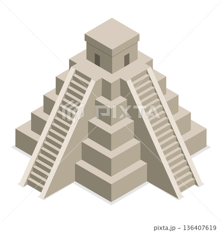 3D Isometric Flat  Illustration of Latin America. Item 6 136407619
