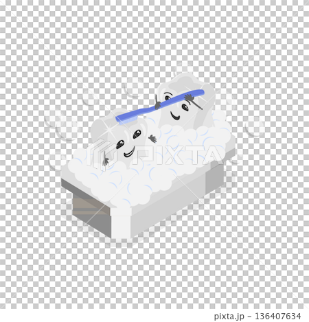 3D Isometric Flat  Illustration of Dental Care. Item 3 136407634