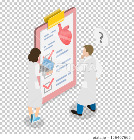 3D Isometric Flat  Illustration of Wellness and Healthcare. Item 3 136407666