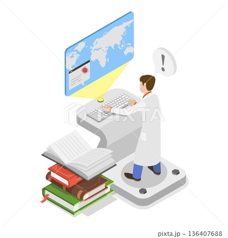 3D Isometric Flat Illustration of Healthcare Services. Item 2 3D Isometric Flat Illustration of Healthcare Services. Item 2 136407688