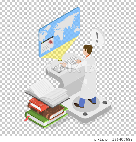 3D Isometric Flat Illustration of Healthcare Services. Item 2 3D Isometric Flat Illustration of Healthcare Services. Item 2 136407688