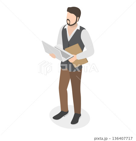 3D Isometric Flat Illustration of Teachers. Item 1 3D Isometric Flat Illustration of Teachers. Item 1 136407717