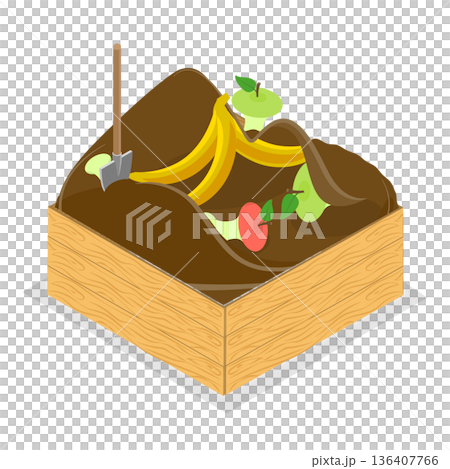 3D Isometric Flat  Illustration of Gardening and Farming Approaches. Item 1 136407766
