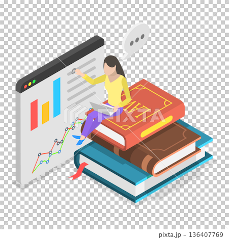 3D Isometric Flat Illustration of Key Performance Indicators. Item 1 3D Isometric Flat Illustration of Key Performance Indicators. Item 1 136407769
