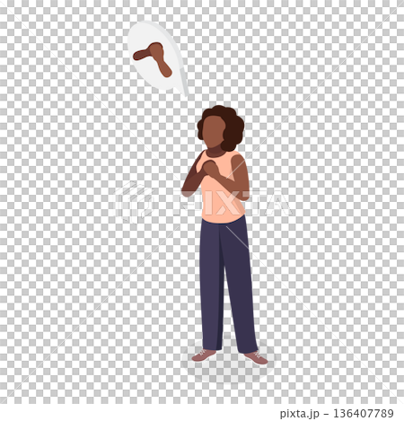3D Isometric Flat Illustration of Hand Gestures Set. Item 3 3D Isometric Flat Illustration of Hand Gestures Set. Item 3 136407789