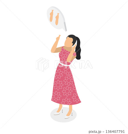 3D Isometric Flat  Illustration of Hand Gestures Set. Item 1 136407791