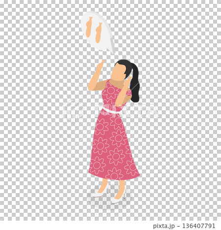 3D Isometric Flat  Illustration of Hand Gestures Set. Item 1 136407791